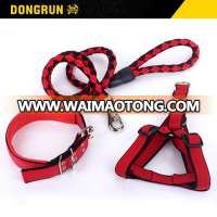 China Suppliers Hot Sale Heavy Duty Dog Collar Leash with dog Harness & Traction Rope Leash 3 pcs Set