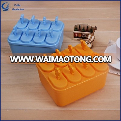 8pcs Plastic Ice Tray Popsicle Mold Ice Cube Maker